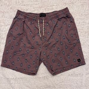 Zanerobe Vintage Retro inspired Print Board Shorts Size 34 6 inch inseam